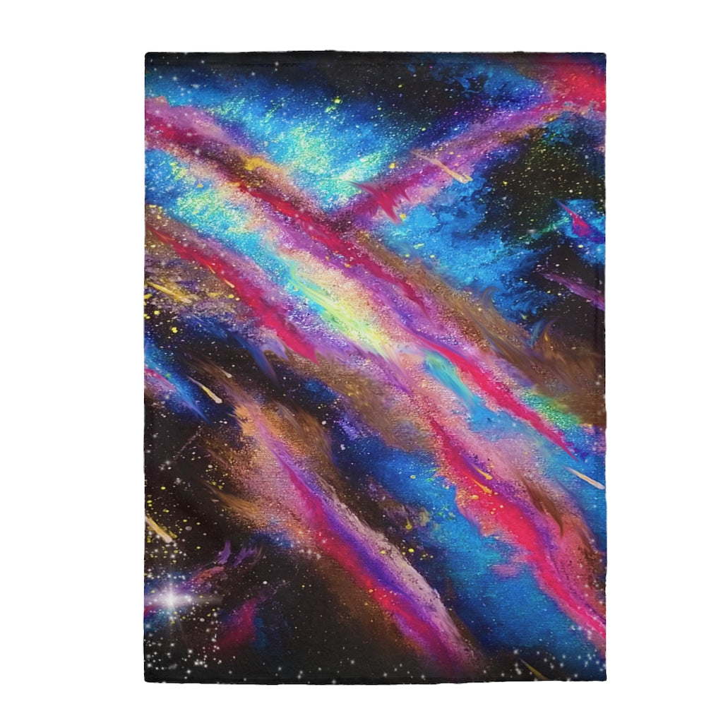 Explosive Nebula Velveteen Plush Blanket