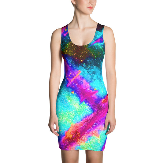 Explosive Nebula Blue Dress