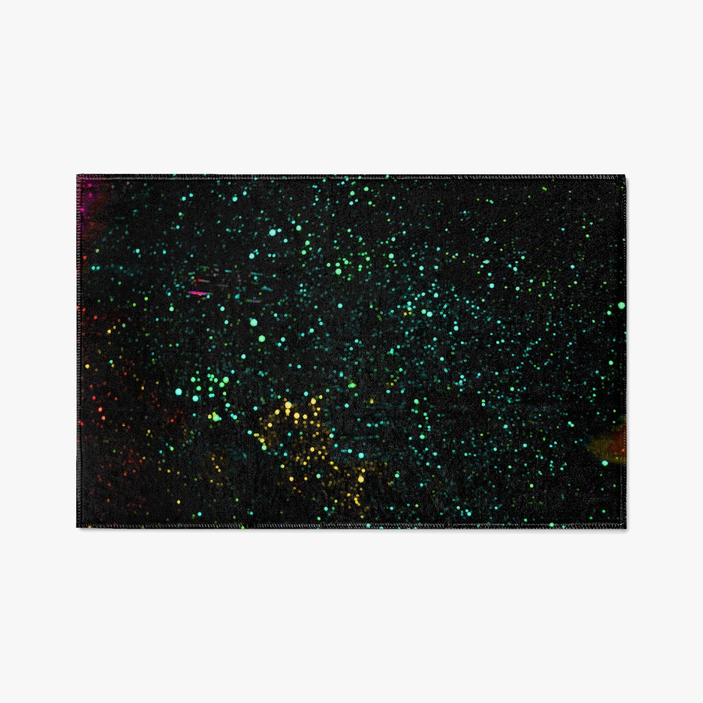 Star Party Teal Rectangular Doormat