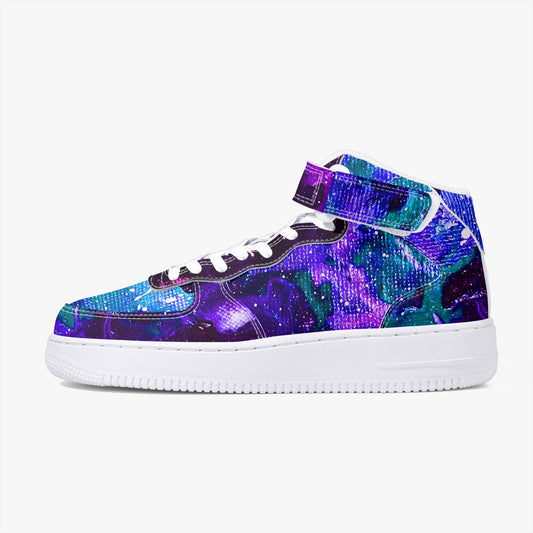 Galactic Love High-Top Leather Sports Sneakers