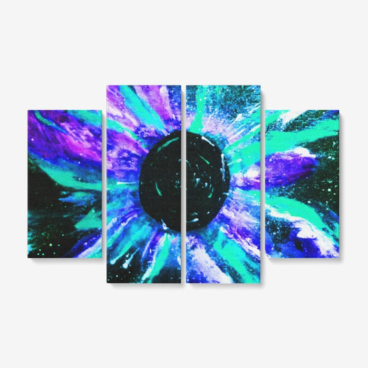 Blackhole 4 Piece Canvas-Framed Ready to Hang OR Rolled Up 4x12"x32