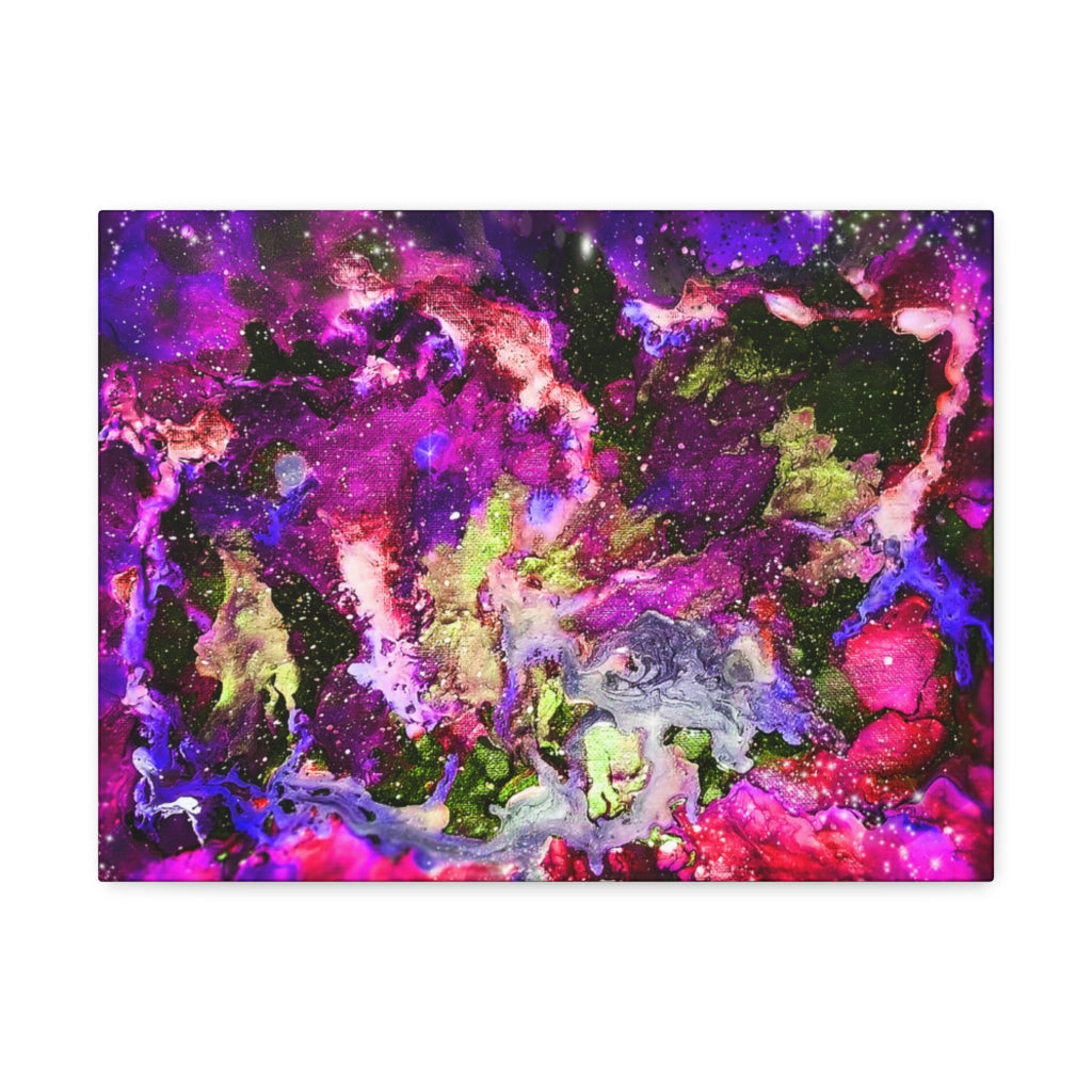 Galaxy: Magenta Satin Canvas, Stretched