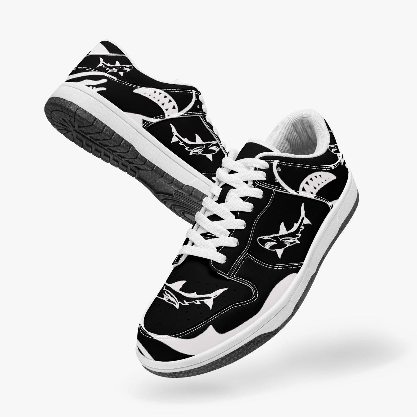 Louis B Shark Attack Low-Top Leather Sneakers