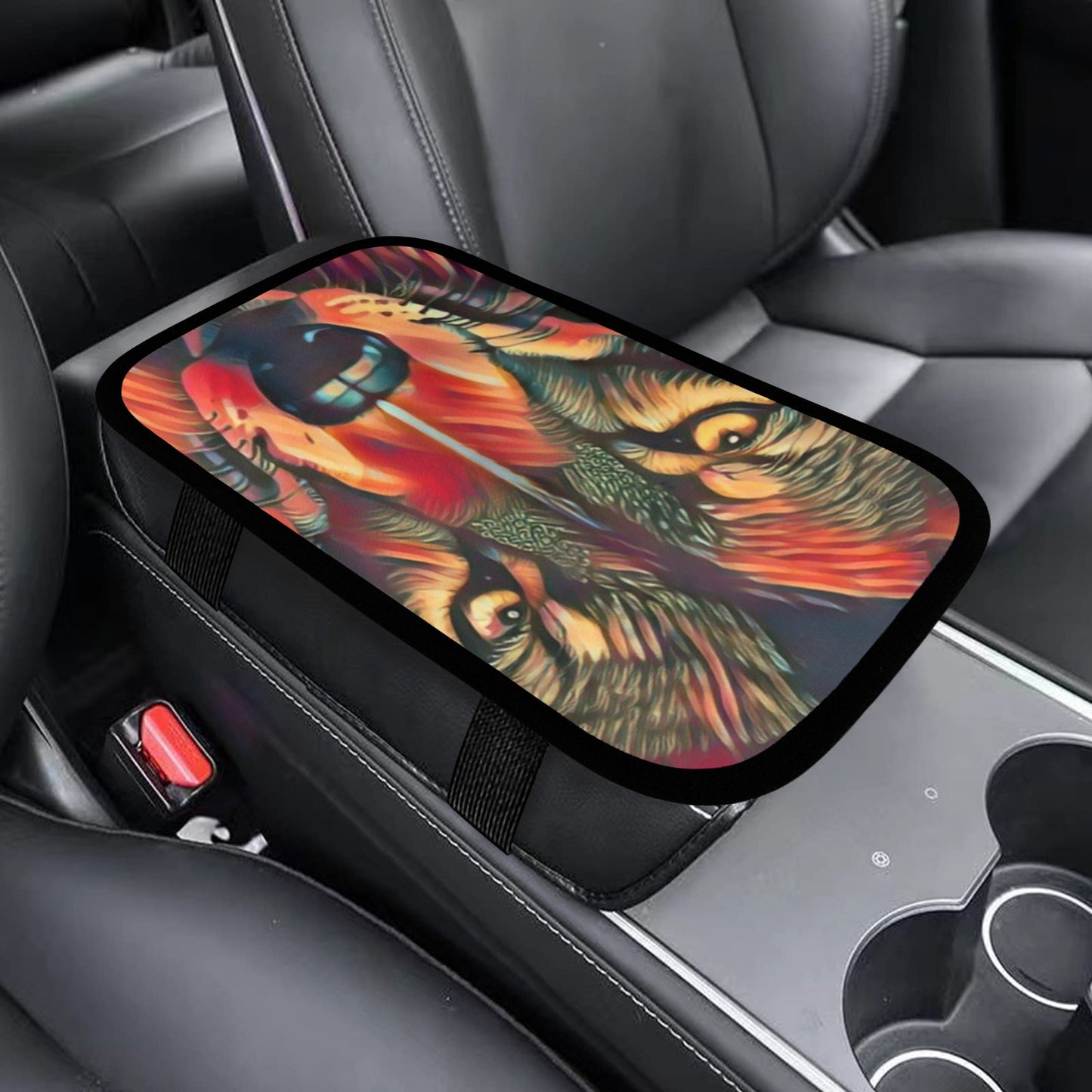 Fiery Wolf Arm Rest Cover