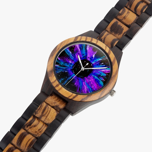 Black Hole Indian Ebony Wooden Watch