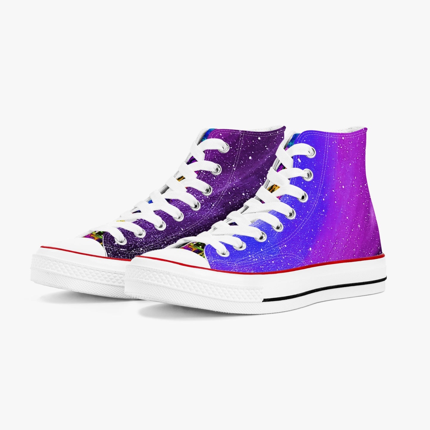 Moonshine and Magic / Different DImensions High-Top Canvas Shoes - White