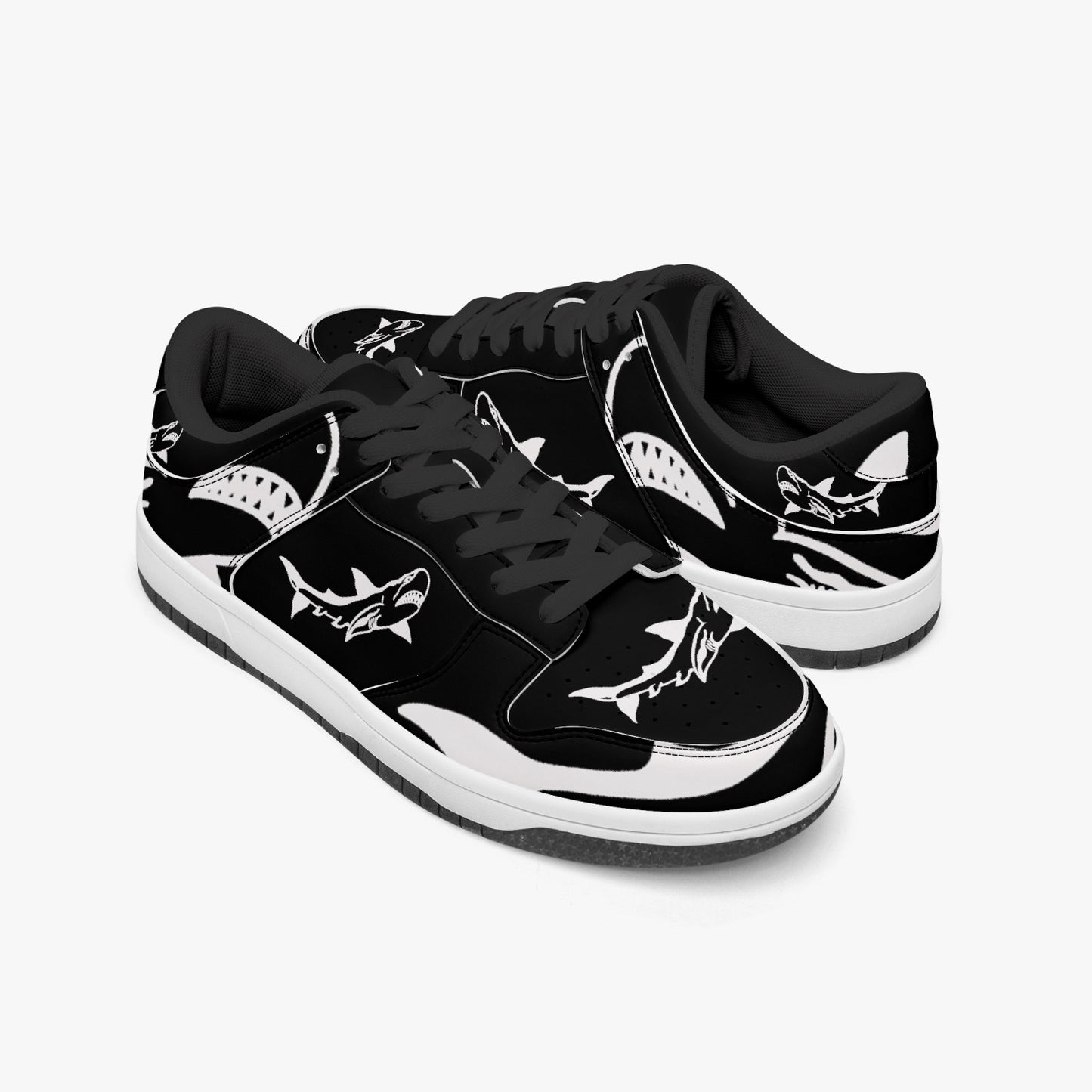 Louis B Shark Attack Low-Top Leather Sneakers