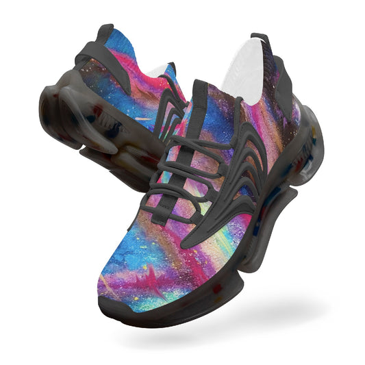 Explosive Nebula Wings Style Bounce Mesh Knit Sneakers