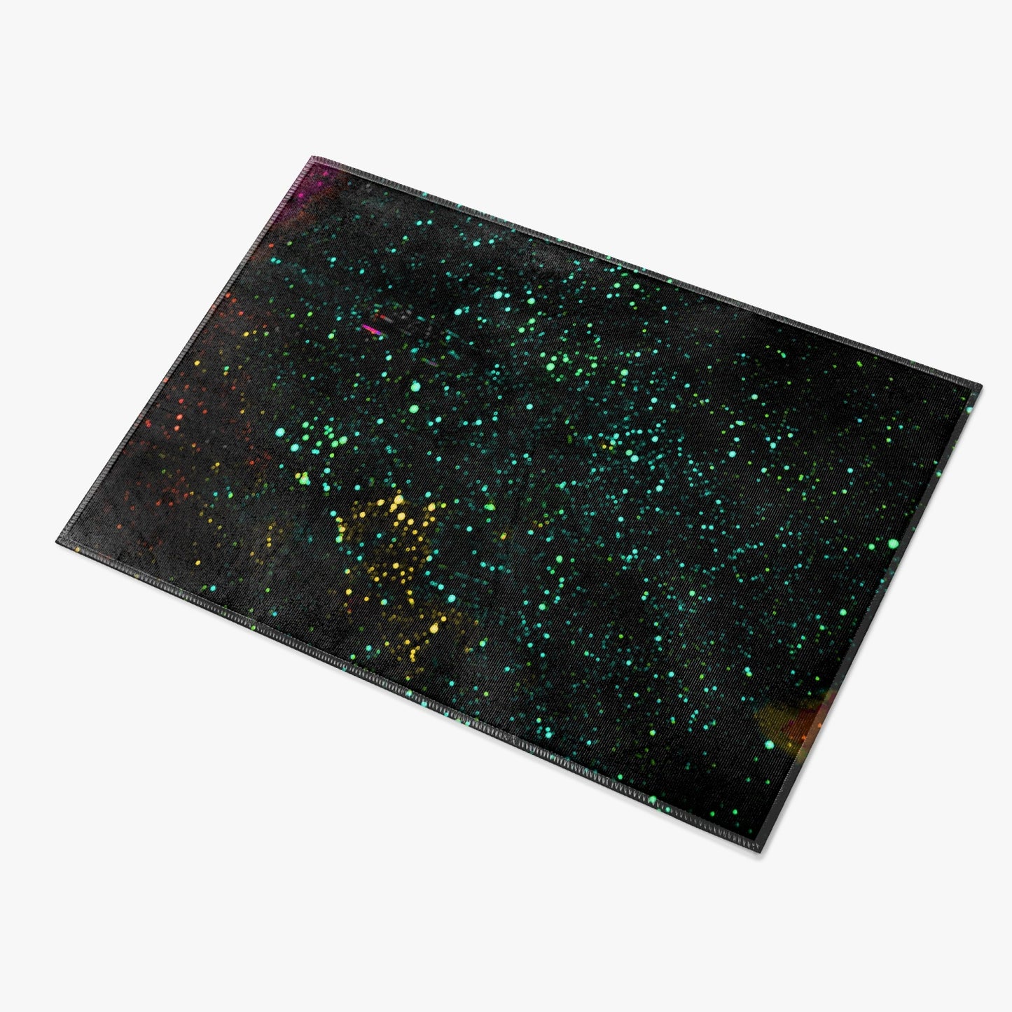 Star Party Teal Rectangular Doormat