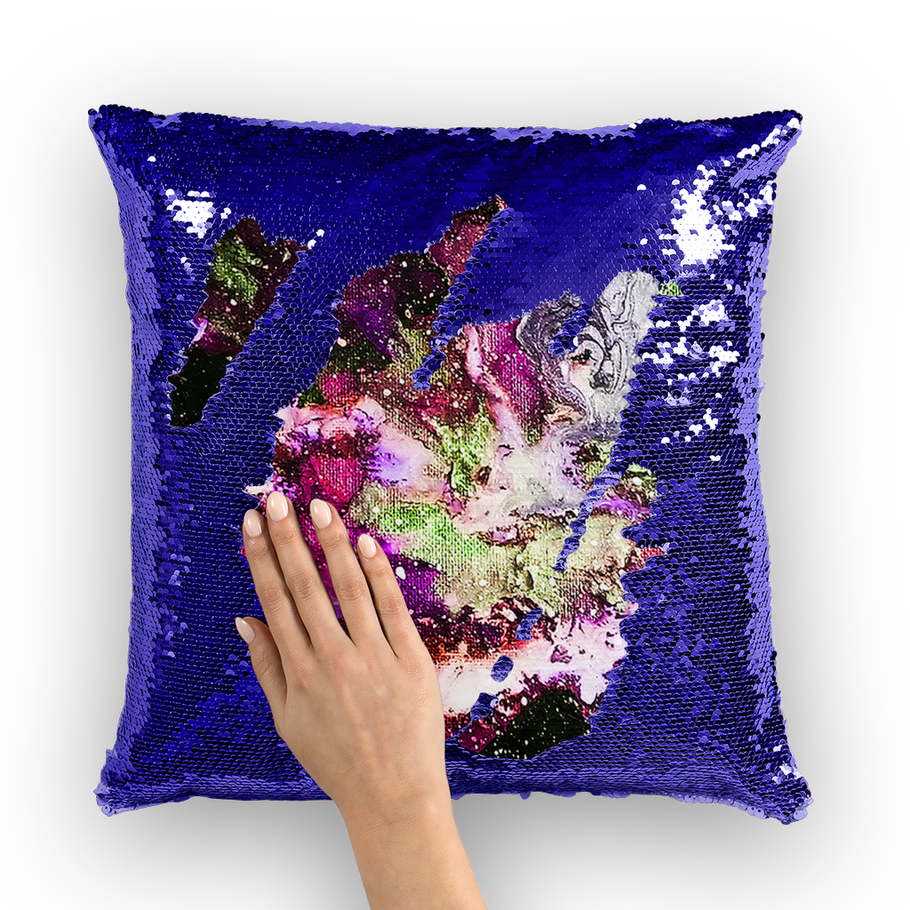 Galaxy: Magenta Sequin Cushion Cover