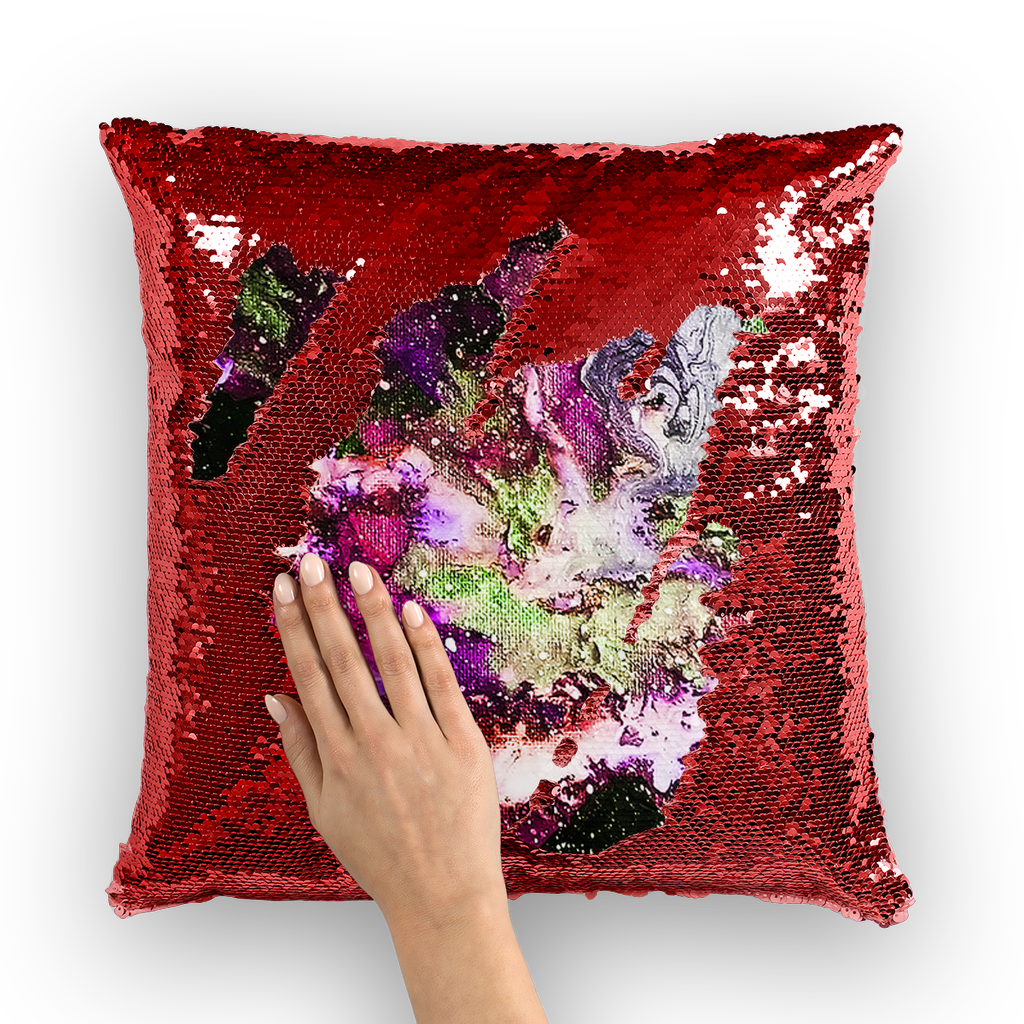 Galaxy: Magenta Sequin Cushion Cover