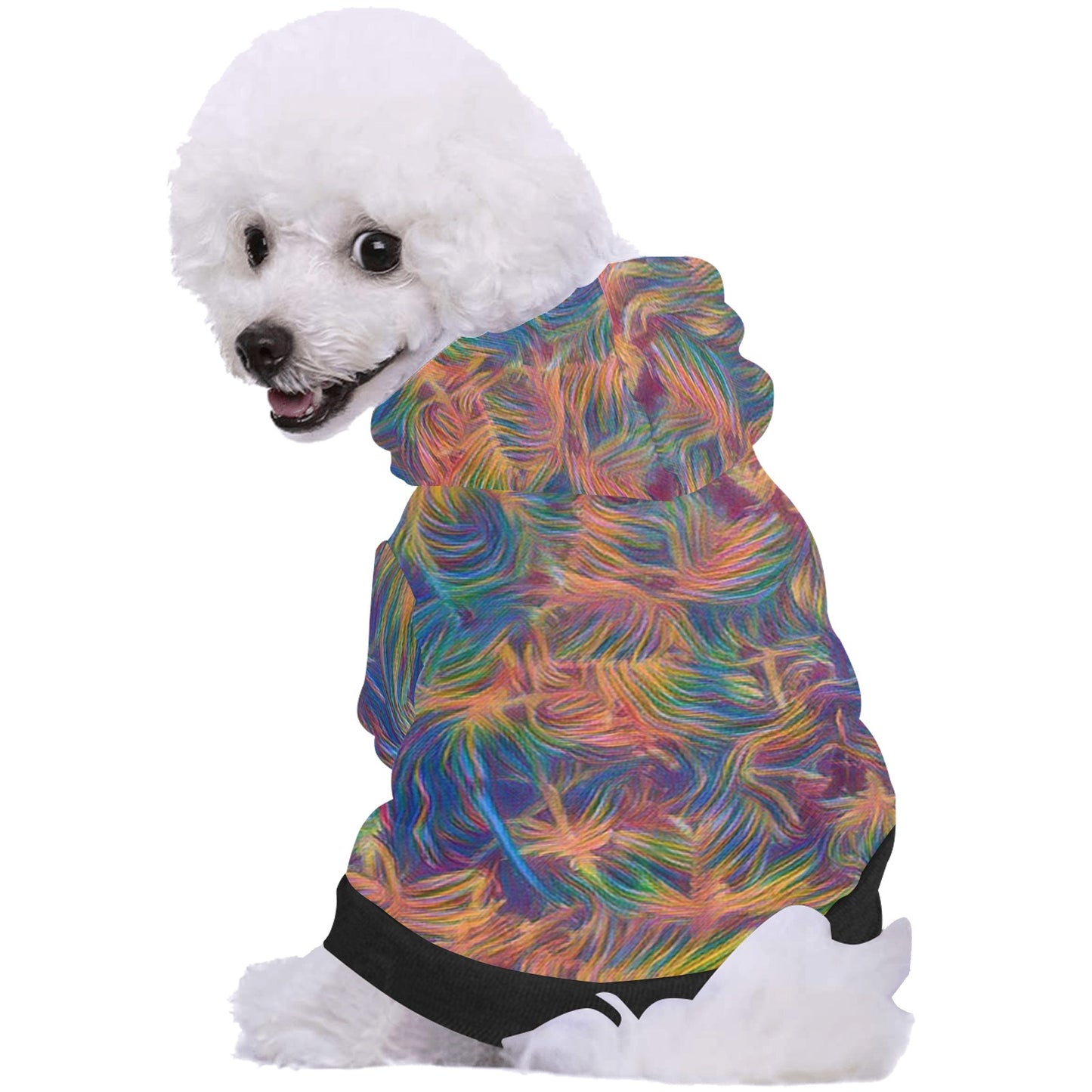 Colorful Whisper Fuzzy Dog Hoodie