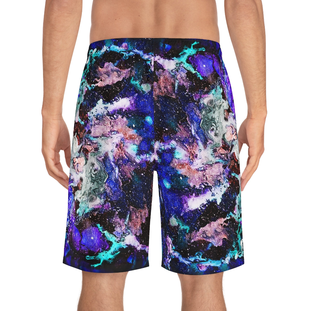 Galaxy: Blue Men's Swim Shorts