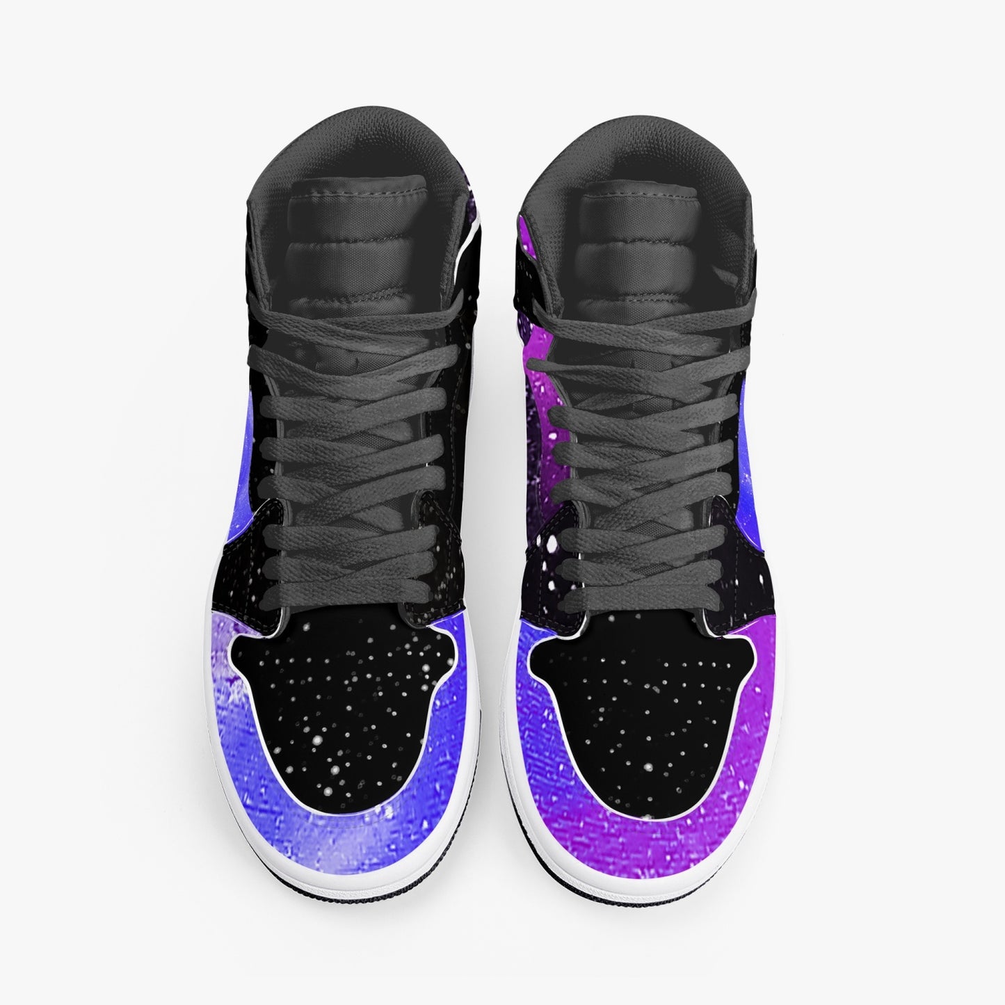 Moonshine and Magic Purple High-Top Leather Sneakers