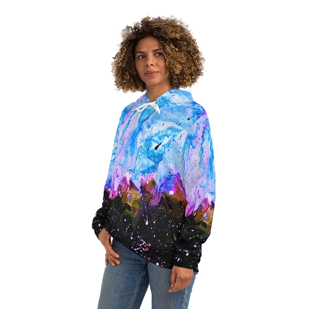 Galactic Fire Turquoise Hoodie