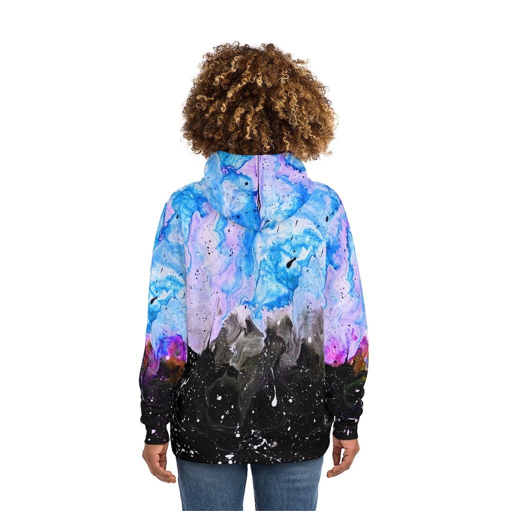 Galactic Fire Turquoise Hoodie