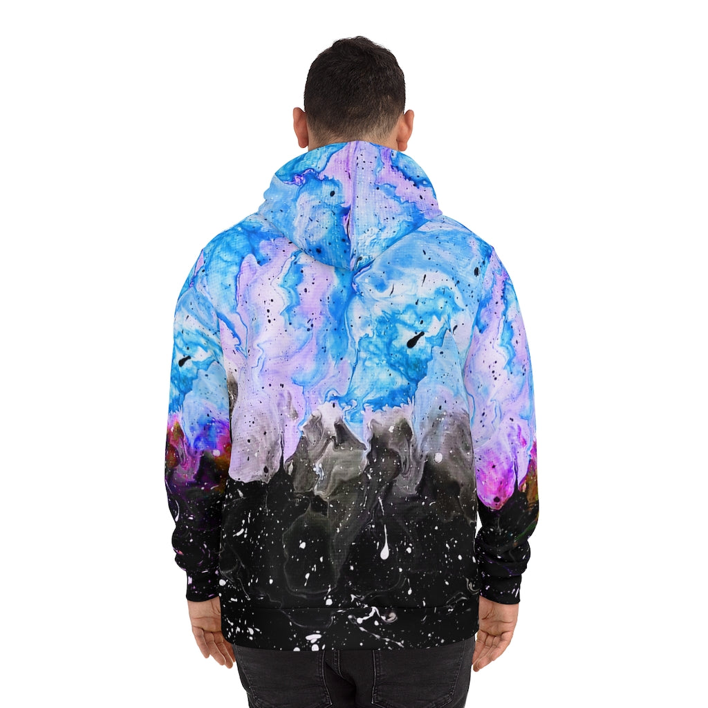 Galactic Fire Turquoise Hoodie