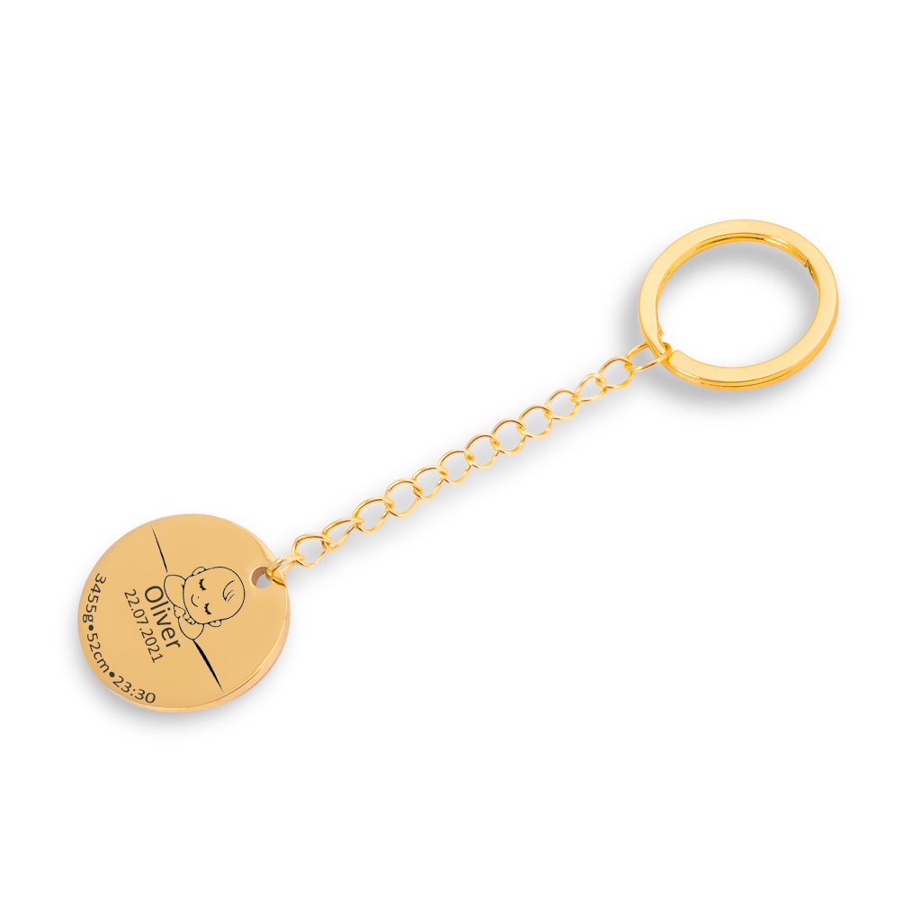 Birth Details Keychain