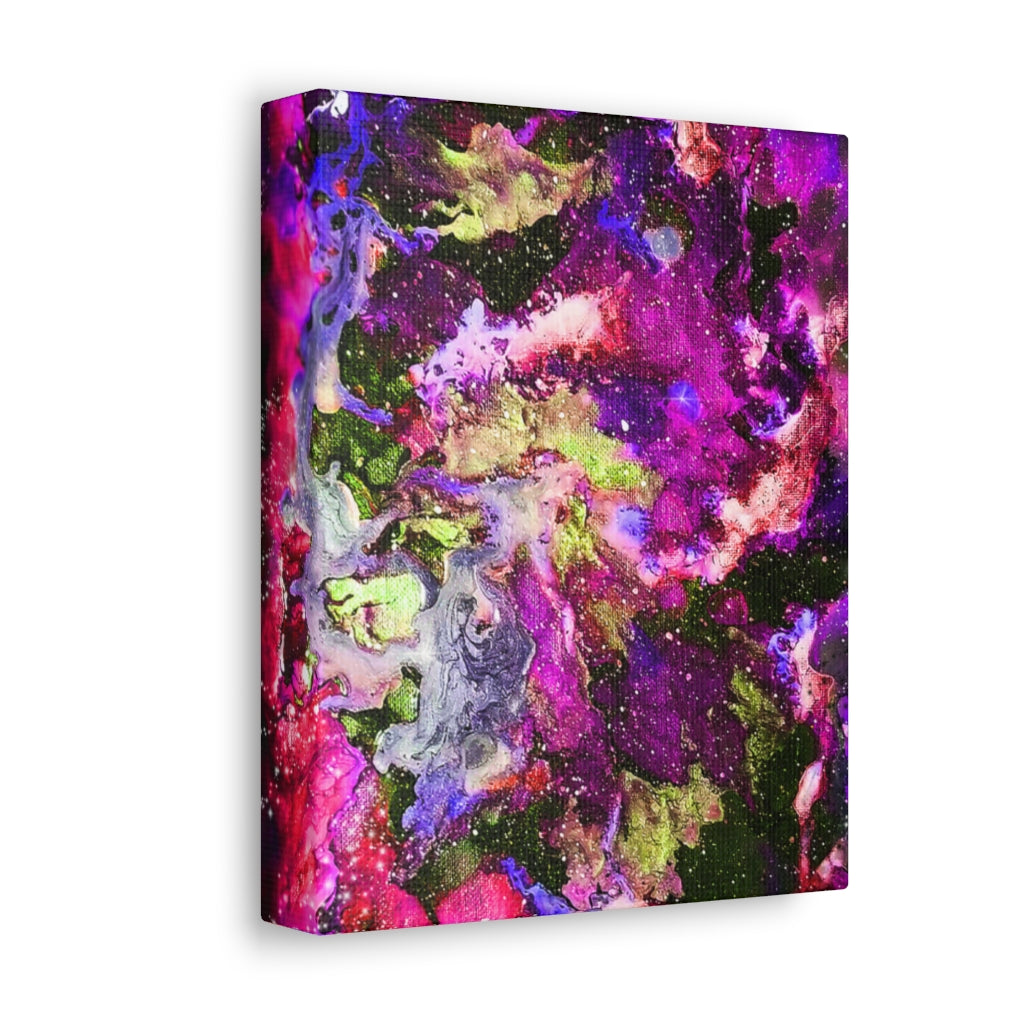 Galaxy: Magenta Satin Canvas, Stretched