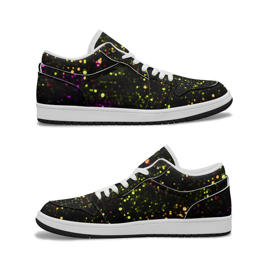 Star Party Gold Low-Top AJ1 Leather Sneakers