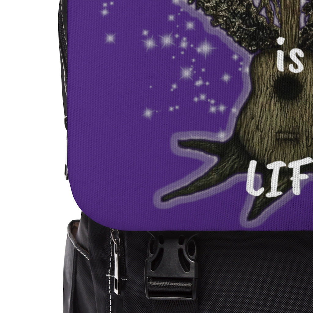 Music is Life 2 Casual Shoulder Backpack-Purple