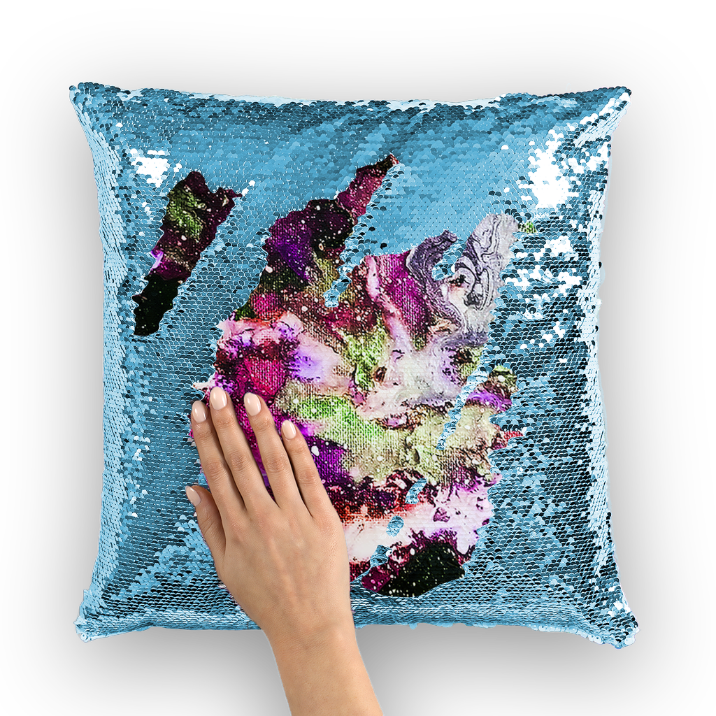 Galaxy: Magenta Sequin Cushion Cover