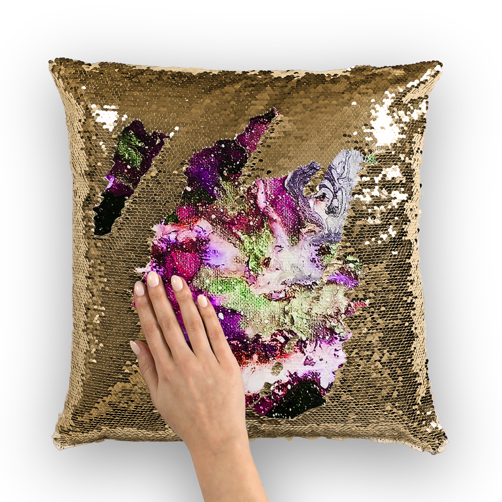 Galaxy: Magenta Sequin Cushion Cover