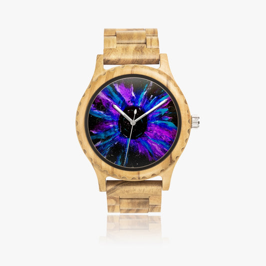 Black Hole Italian Olive Lumber Wooden Watch