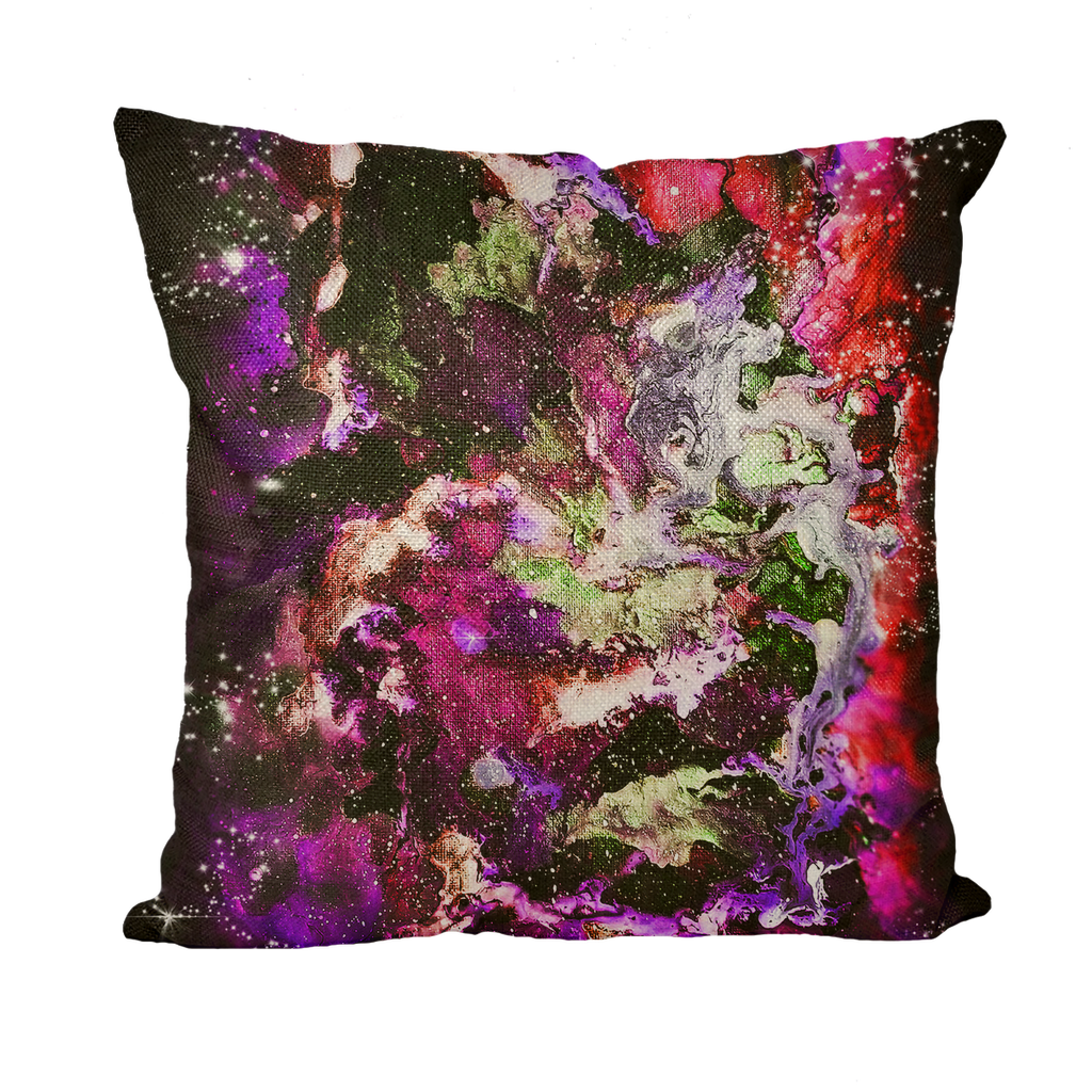 Galaxy: Magenta Throw Pillows