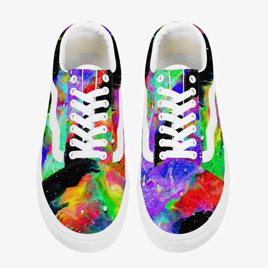 Galactic Rainbow Low-Top Canvas Sneakers