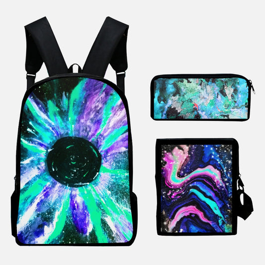 Blackhole/Fly High/Galactic Beauty Oxford Bags Set 3pcs