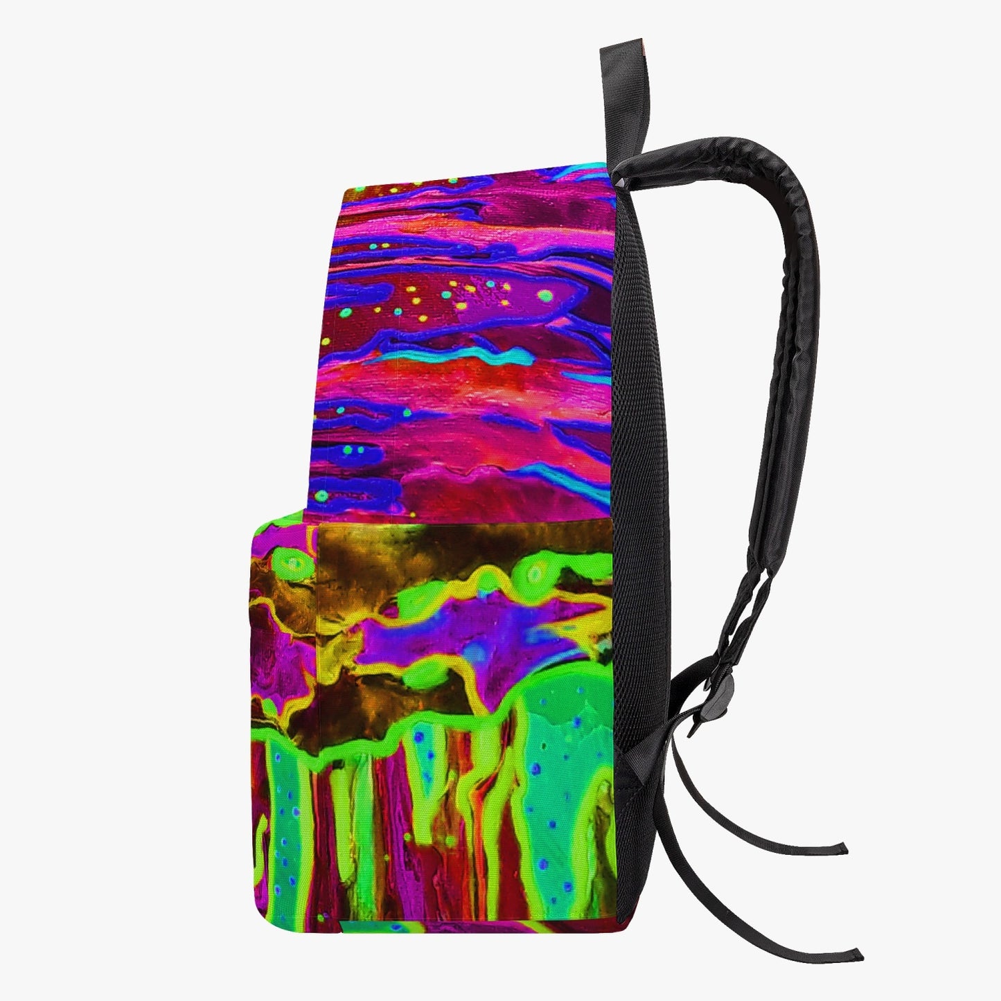 Mystic Cave Purple/Green Canvas Backpack