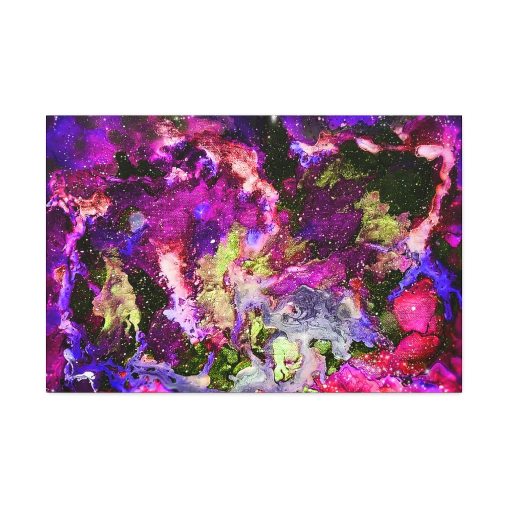 Galaxy: Magenta Satin Canvas, Stretched