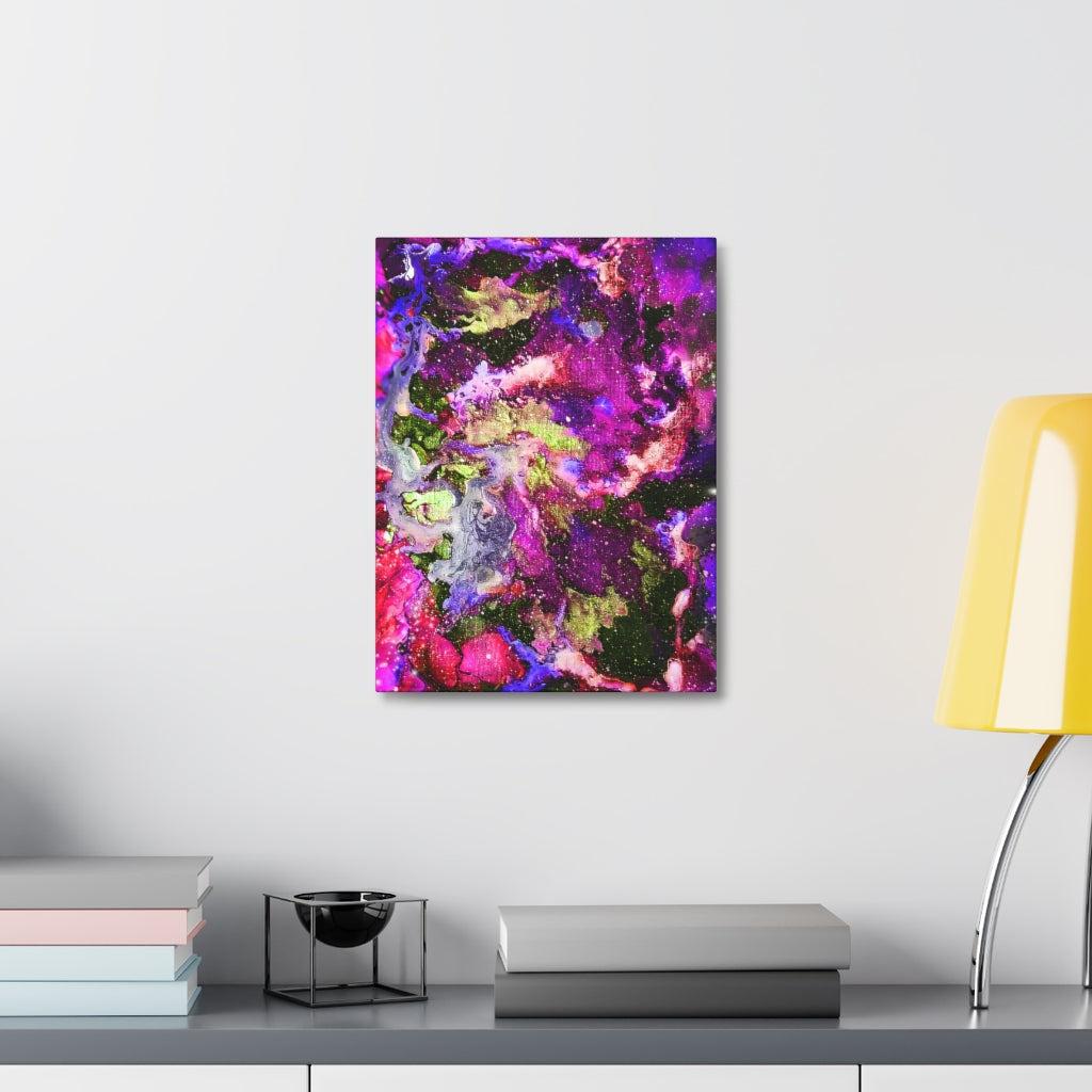 Galaxy: Magenta Satin Canvas, Stretched