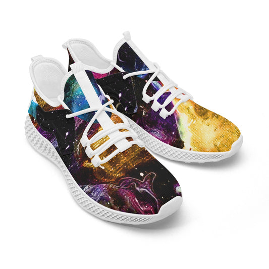 Galactic Clouds Net Style Mesh Knit Sneakers