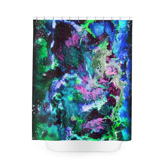 Galaxy Polyester Shower Curtain