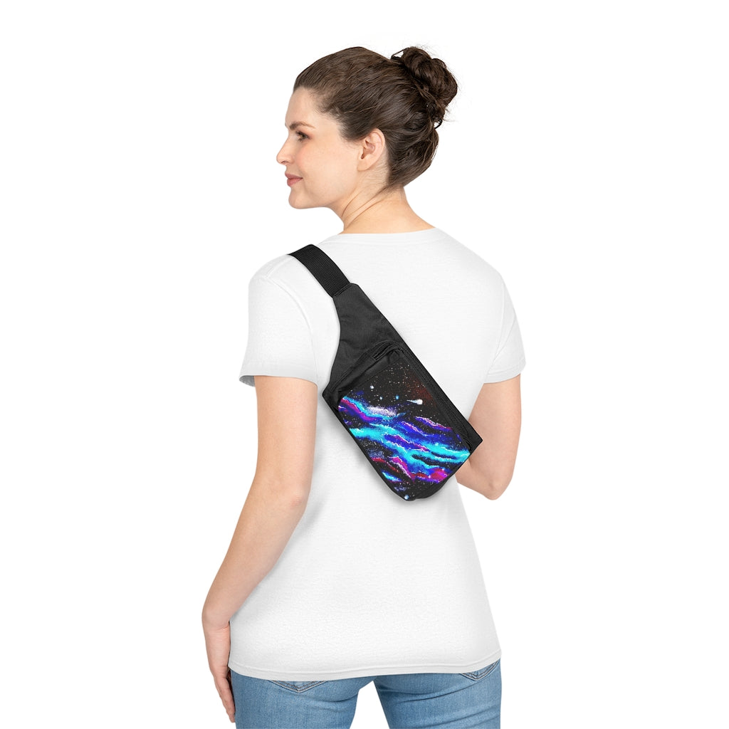 Blue Rip Fanny Pack, Black