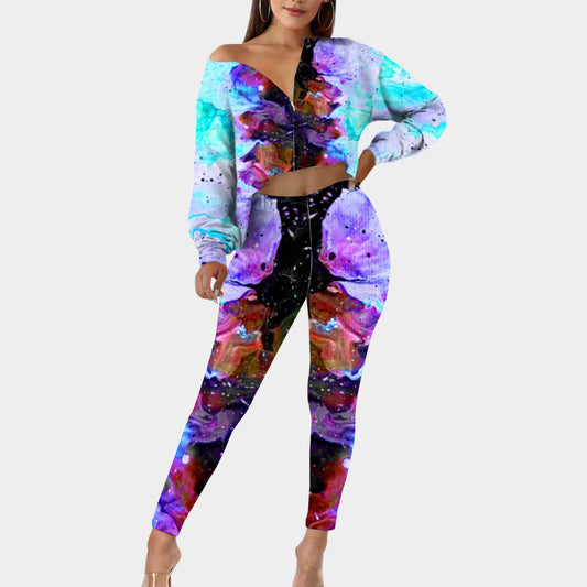 Galactic Fire 2pc Long Sleeve Suit