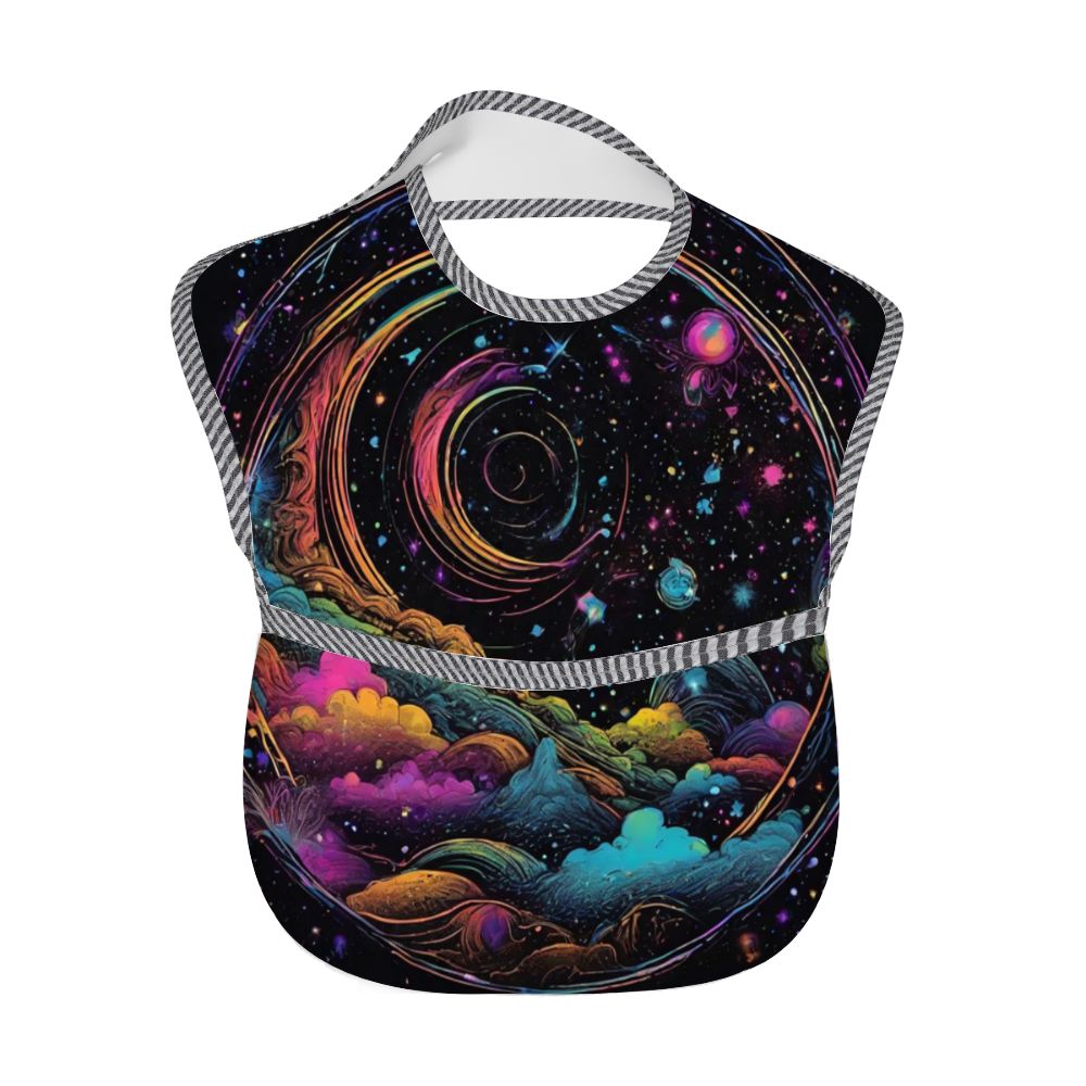 Psychedelic Space Toddler Adjustable Waterproof Bib