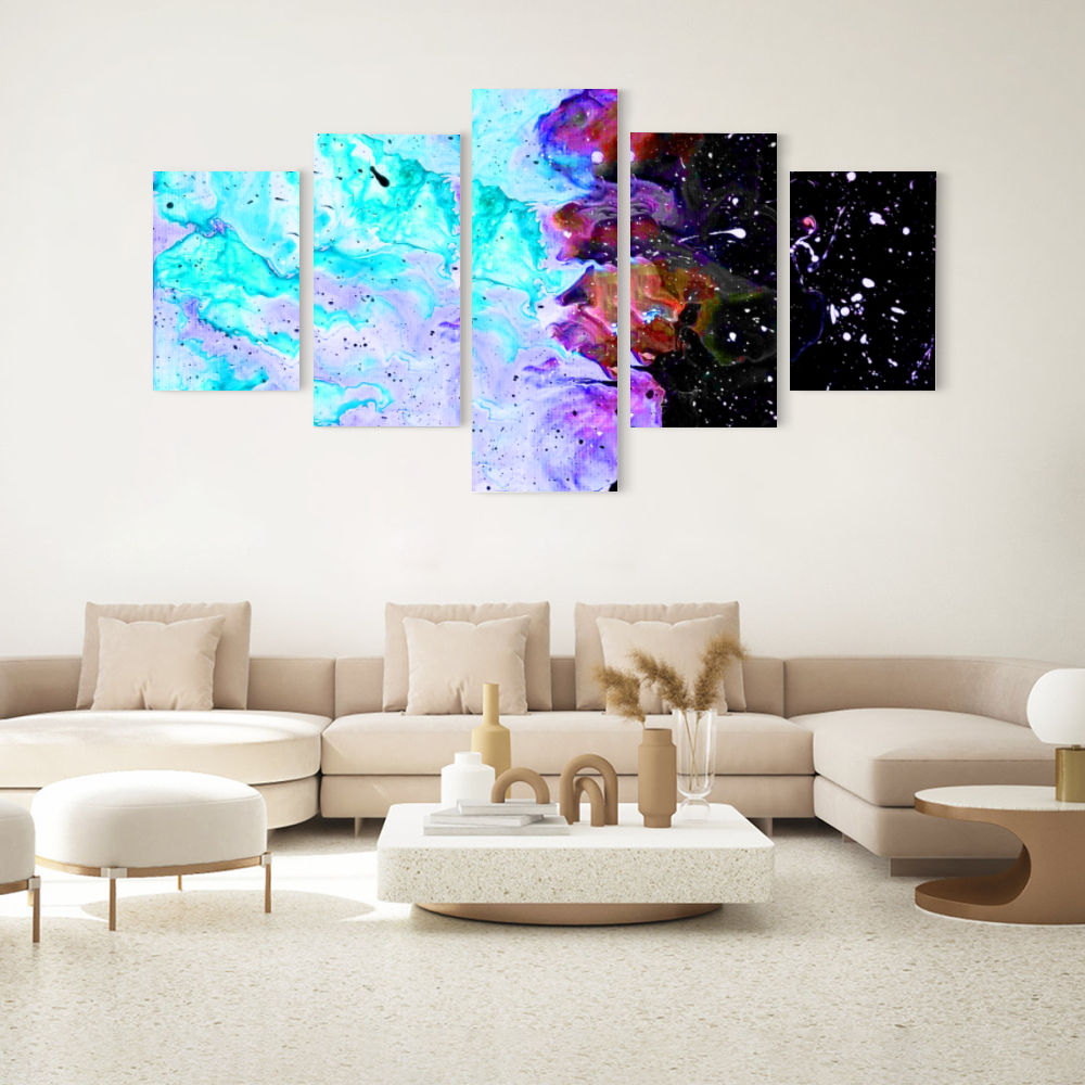 Galactic Fire 6 Panel Painting