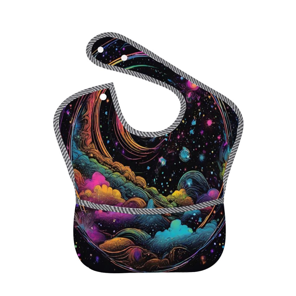 Psychedelic Space Toddler Adjustable Waterproof Bib