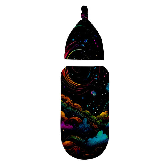 Psychedelic Space 2 Newborn Swaddle Bag/Beanie Hat