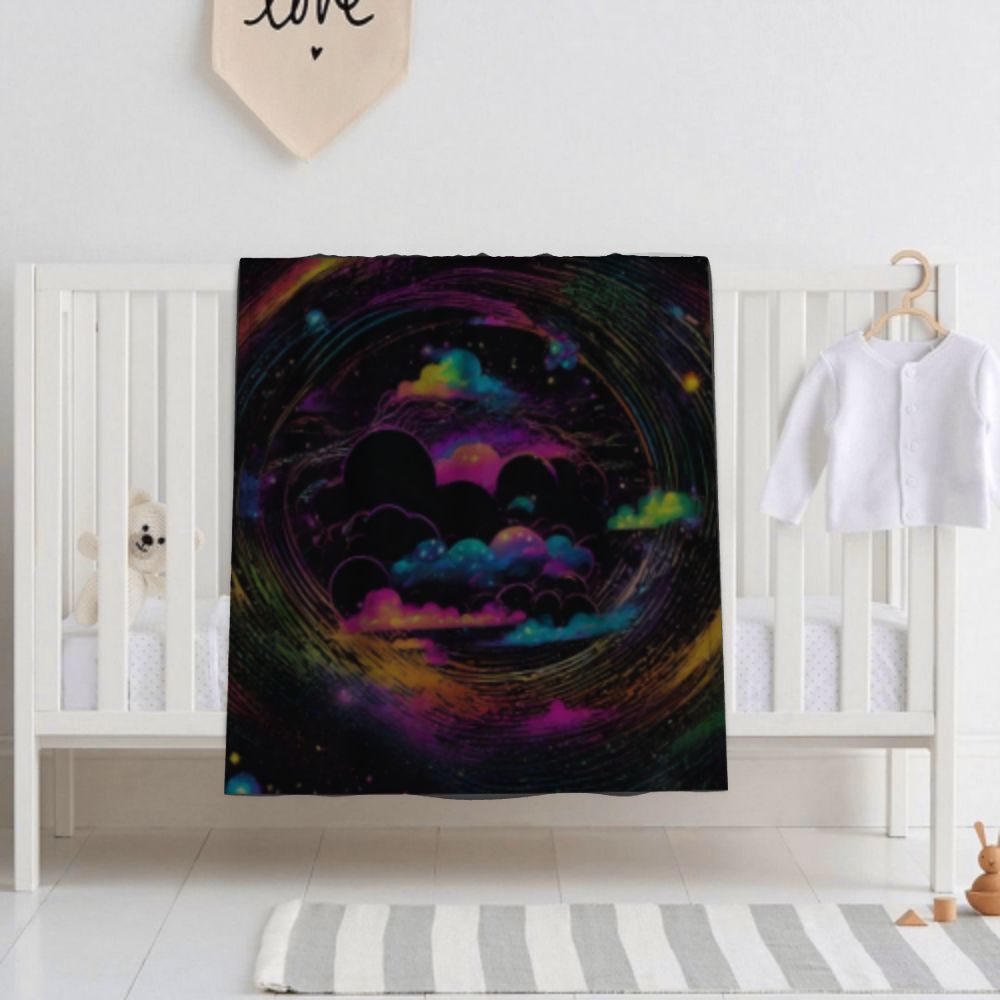 Psychedelic Space 2 super soft baby blanket