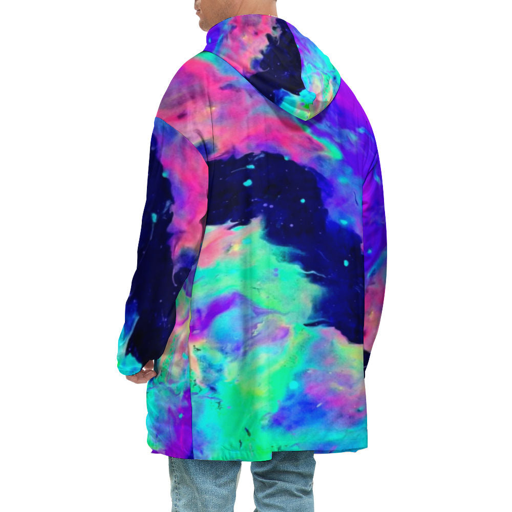 Galactic Rainbow Adult Hooded Blanket Shirt