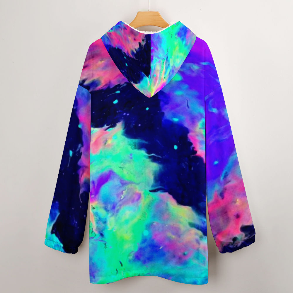 Galactic Rainbow Adult Hooded Blanket Shirt